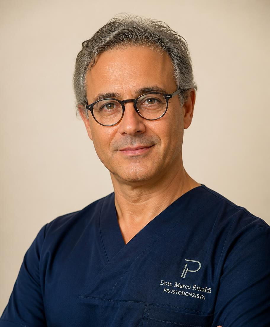 Ritratto del dottor Marco Rinaldi, prostodonzista e consulente clinico in Italia